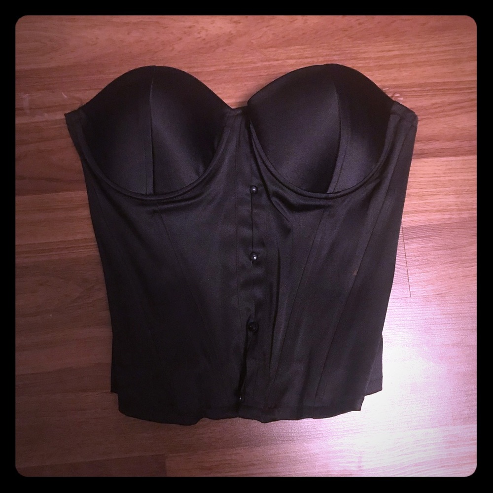 Black bustier top
